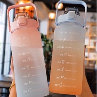 🇲🇾Ready stock 2000ml 1400ml Air Botol Water Bottle Tumbler with straw s big bottle 2Liter 2litre gym bottle sport 大容量水瓶