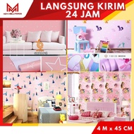 HELLOKITTY Girls' Room Wall Wallpaper Pink Wall Wallpaper [ WALLPAPERM2M ] Children's Character Wall