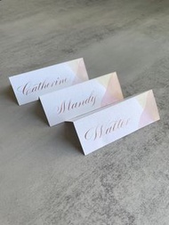 西洋書法手寫婚禮婚宴座位卡（水彩企款） Calligraphy Place Card