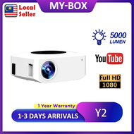 【2 DAY DELIVERY】 Y2 Mini Projector Youtube 4K Mirroring for Phone with Dongle LED LCD Portable Proje