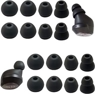 Luckvan Silicone Ear Tips for B&amp;O Beoplay EQ/Beoplay E8 Tips Replacement Ear Earbuds Tips for B&amp;O Beoplay EQ/ E8 3.0 Earbuds 6 Pairs L/M/S Double Flange Rubber Black