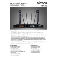 Ezitech TD699 Dual Channel True Diversity Wireless Handheld Microphone