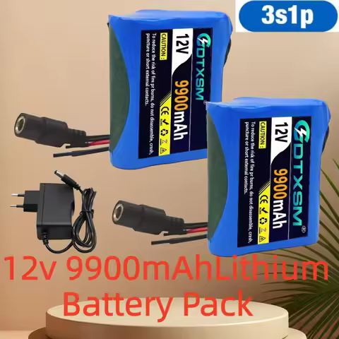 3S1P protection board 12V 9900mAh battery pack 12V 9900mAh 18650 lithium ion DC 12.6V super recharge