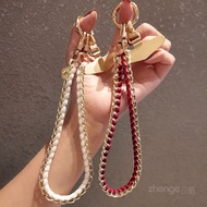 [peng]Chanel Style Bracelet Phone Strap ins Fashionable Women's Short Metal Round Buckle Wrist Strap