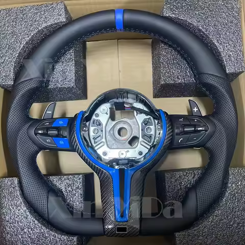 Flat Bottom For BMW F10 F20 F30 F32 F36 F80 F82 M3 M4 M Sport Leather Alcantara Sport Steering Wheel