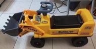 ╭✿㊣二手 兒童可坐 推土機,小山貓 挖掘機 學步車 滑步車【74x23x37 公分】車底可開,有八哺的喇叭聲,卸斗可升