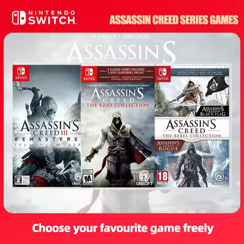ASSASSIN CREED Series Game III Remastered THE EZIO COLLECTION Nintendo Switch Game Deal Physical Car