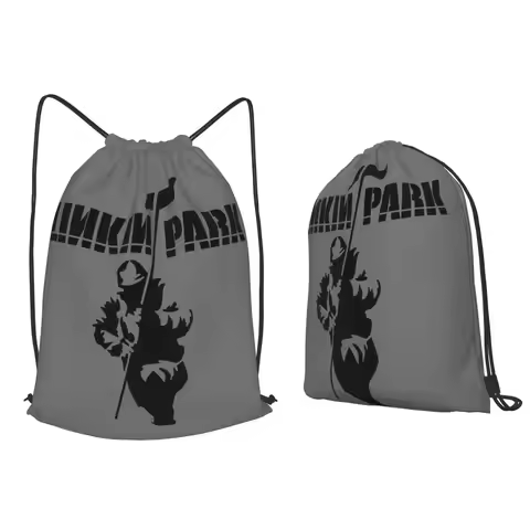 Linkin Park Band Backpacks Casual Drawstring Bags Shoes Bag Book Bags for Man Woman Students