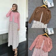 2-IN-1 YUBI SLOOPY DRESS + OUTER CARDY CROP / ONE SET BEACH SUIT