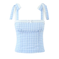 Elastic Lace Border Bow Suspender Top 8053