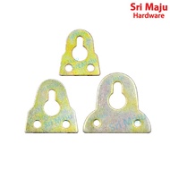 MAJU FBI-YZHA Hanger Yellow Zinc Metal Flat Bracket Mending Plate Picture Frame Hanger Hanging Brace