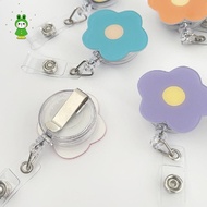 Flower Buckle ID Badge Scroll Vertical Badge Clip Teacher Card Clip ID