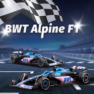 1: 43 Alpine F1 Car Model BWT Alpine Simulation Alloy Car Model Toy Gift Decoration