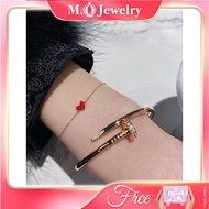MQJEWELRY Fashion Bangle Bracelet Cartier 18cm Stainless Steel Nail Bangle 18K Gold Silver With Diam
