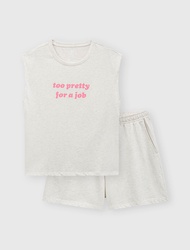 [ 20h 8-11.9 ĐƠN TỪ 499K TẶNG TÚI TOTE] Bộ quần áo CANIFA mặc nhà nữ quần cộc áo sát 6LS25S001