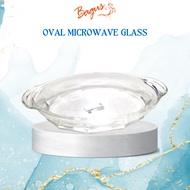 Microwave Oval Glass Plate 28cm(L)*16.5cm(w)*5cm(h)