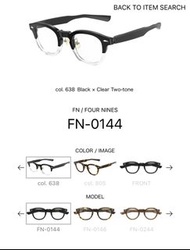Four Nines FN-0144 黑色透明框眼鏡