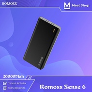 Original UME Romoss Powerbank Sense6 Sense 6 20000mAh Power Bank ( Black）