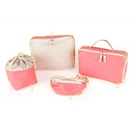 Ezway 4pcs Multifunctional Nylon Travel Bag Storage Case (Pink)(Blue)