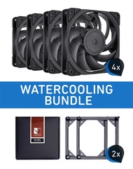 Bundle: 4X NF-A12x25 PWM chromax.Black.swap, Premium Quiet Fan, 4-Pin (120mm, Brown) + 2X NA-SFMA1,
