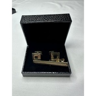 -Tie Clip and Cufflinks Set with box - High Quality Genuine Imported Cufflink
