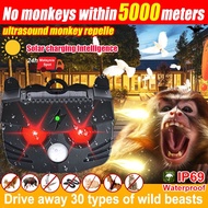 【Artificial Intelligence AI】Solar Ultrasonic Monkey Repellent 720° Ultrasonic Full Coverage alat pen