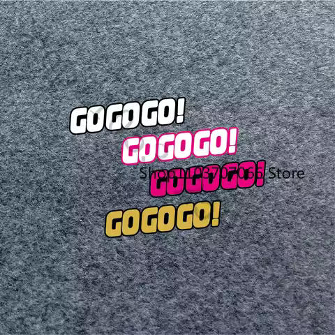 GOGOGO! Let's go! Car stickers, internet celebrities, popular lyrics, unique English, electric motor