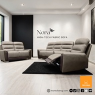 [FREE DELIVERY] Nora 1 Recliner+2+3 Seater Sofa Set Sofa High-Tech Fabric Water Repellent Fabric Sofa Lazy Sofa