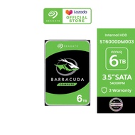 SEAGATE BarraCuda Compute HDD ST6000DM003 / 6TB / 3.5" / 5400RPM / C/256MB / SATA 6GB/s (ฮาร์ดดิสก์)