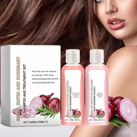 Onion Biotin and Rosemary Shampoo and Conditioner Set Deeply Moisturize and Smooth Nourishes Hair Ro