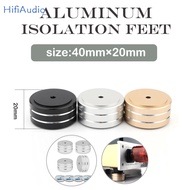 HiFi 4Pcs 40x20mm AMP Speaker Aluminum gold solation Feet Pad Use For Turntable DAC Stereo Audio Speaker Amplifier silver