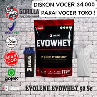 Evolene Whey Protein Evo Whey 50 Serving/Sachet BPOM HALAL MUI Chocolate MOKA Evo Whey