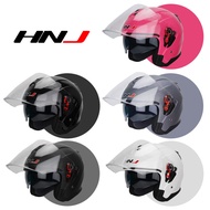 HNJ Double Visor Helmet Motor Motorcycle Murah Safety Open Face