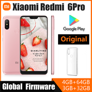 Brand NEW Smartphone Xiaomi Redmi 6 Pro / Mi A2 lite Cellphone โทรศัพท์มือถือเคสโทรศัพท์4000MAh แบตเตอรี่สองซิมโซล์กล้องคู่เฟิร์มแวร์ทั่วโลก