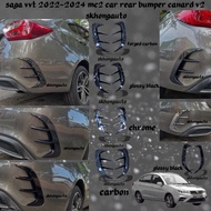 proton saga mc2 vvt 2022-2024 car rear bumper canard v2 forged carbon fiber body kit accessories skh