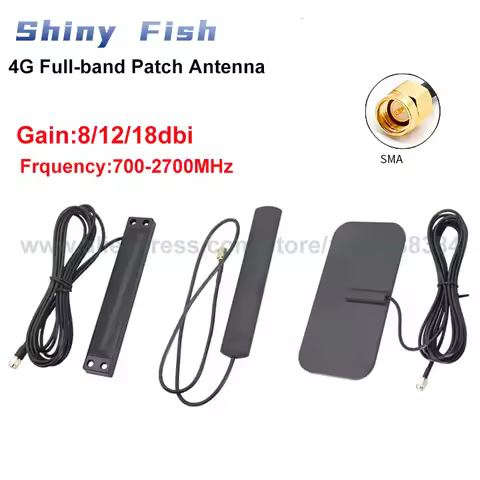 2PCS 1M Cable 4G Patch Antenna 700-2700MHz GSM LTE 3G 2G Dual-band Antenna GPRS 8dbi 12dbi 18dbi SMA