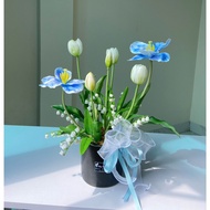 [REAL SHOP PHOTOS] Pre-arranged tulip pot 37 - 40cm - Flowers for March 8th - Vy's Silk Flowers