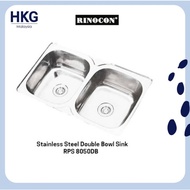 RINOCON Stainless Steel Double Bowl Sink (RPS8050DB)