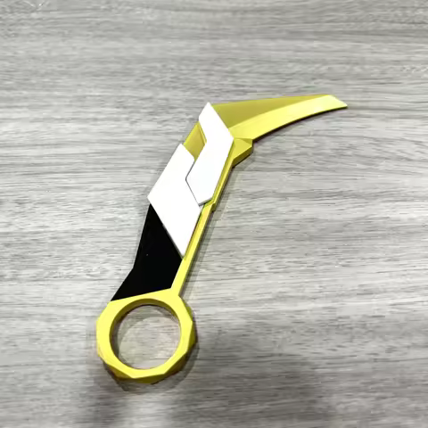 16cm Prime Karambit Melee Keychain Valorant Game Tactical Knife Alloy Metal Keychain Game Uncut Kara