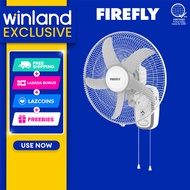Firefly by Winland Rechargeable 14 inch Wall Fan with Night Light and Remote Control FEL652