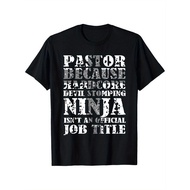 Pastor Because Devil Stomping Ninja Isnt Job Title T-Shirt, Cotton T-shirts for Men Women, gif