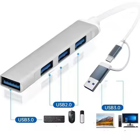 USB C HUB 4 Ports Multi Splitter Type C USB 3.0 2.0 Hub Adapter OTG For Xiaomi Lenovo Macbook 13 Air