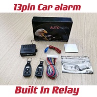 Car Alarm System Set Alarm Remote Door Central Lock Security System 13 Pin Alarm Kunci Kereta