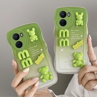 Casing Vivo Y16 Wavy Edge Phone Cute Casing Three-dimensional Figure Doll Soft Casing Camera Protect