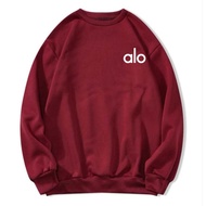 Men's Maroon T-Shirt with ALO Logo Original Best Fashion Warm Top for Teenagers