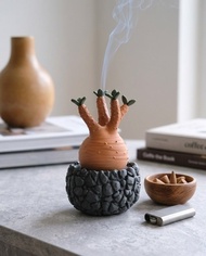 紅皮象牙宮造型塔香線香擴香座 辦公室擺設/收納/多肉塊根/送禮