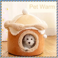 Cat Dog House Cave Warm Winter Deep Sleep Pet Nest Geometric Ice Cream House Fun Comfort Nest