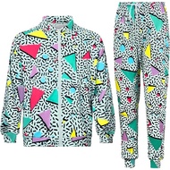 Retro 80s 90s Outfit for Men Side Taping Sportswear Urbanwear Streetwear Casual Long Sleeve 90s Trac