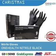 Nitrile Black Non Powder Onehealth Gloves Per Box Contains 100pcs