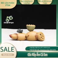 Lotus root pot lid - Tea Pet size: 14*6*4.2cm